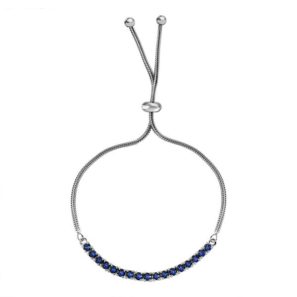 J Francis gefertigt mit SWAROVSKI- Saphir Swarovski Kristall Armband, 19 cm