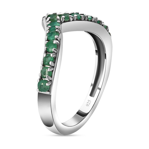 AAA Smaragd Bandring in Silber image number 5