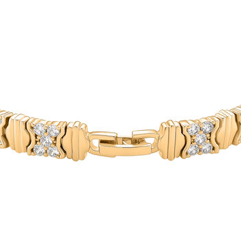 Wei&szlig;es Zirkonia 19cm Armband