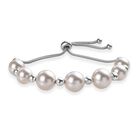 Kristall aus weißer Perle Armband ca. 26.75 cm Edelstahl