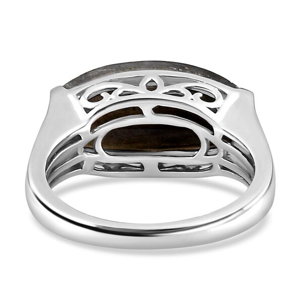 AAA Labradorit Ring 925 Silber rhodiniert (Gr&ouml;&szlig;e 17.00) ca. 9,50 ct image number 6