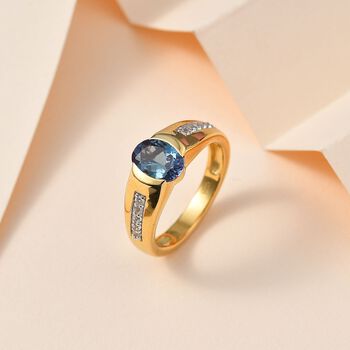 Labor Alexandrit und Zirkon Ring - 1,77 ct.