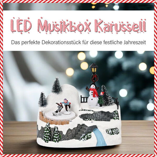 LED-Musikbox Karussell im Weihnachtsdesign image number 12