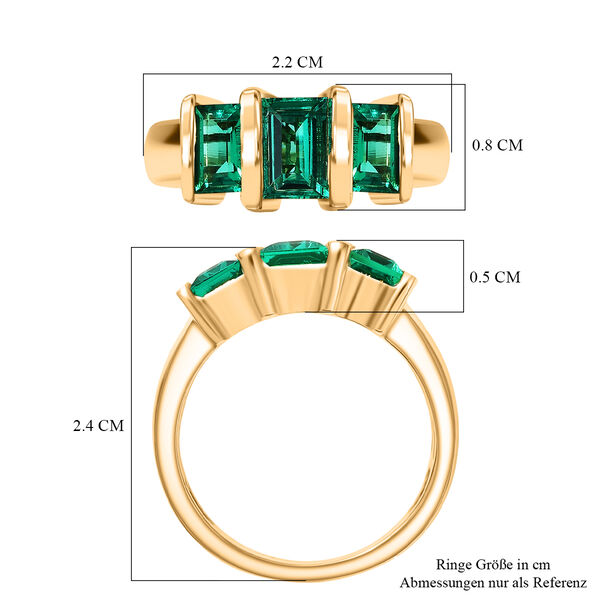 LUXURIANT AAA Labor kolumbianischer Smaragd Ring - 2 ct. image number 7