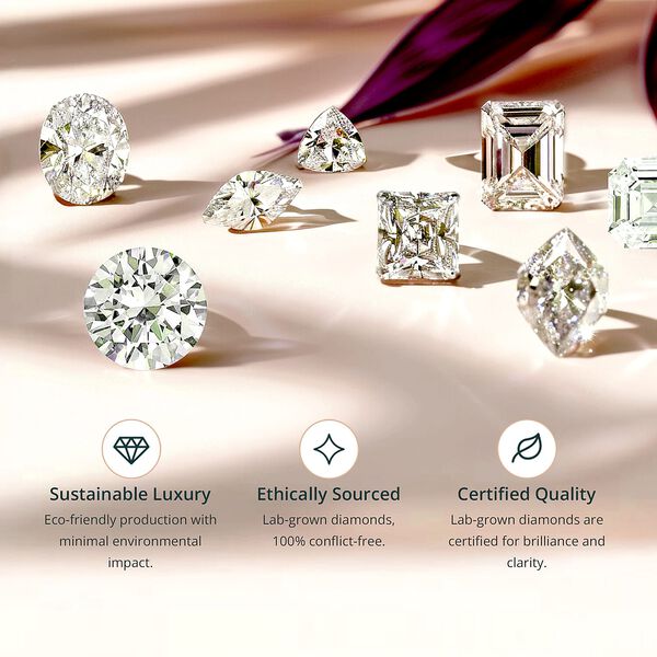 LUXURIANT AAA Rosa Granat und Labor Diamant Ring in 417 Ros&eacute;gold - 3,55 ct. image number 7