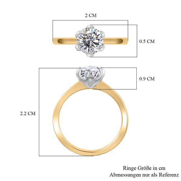 Moissanit Ring, ca. 0,93 ct. image number 5