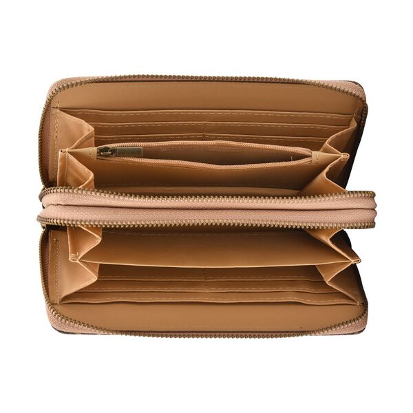 Brieftasche aus Naturkork mit doppelten Fächern und RFID Schutz, 19x10x4 cm, Waben image number 5