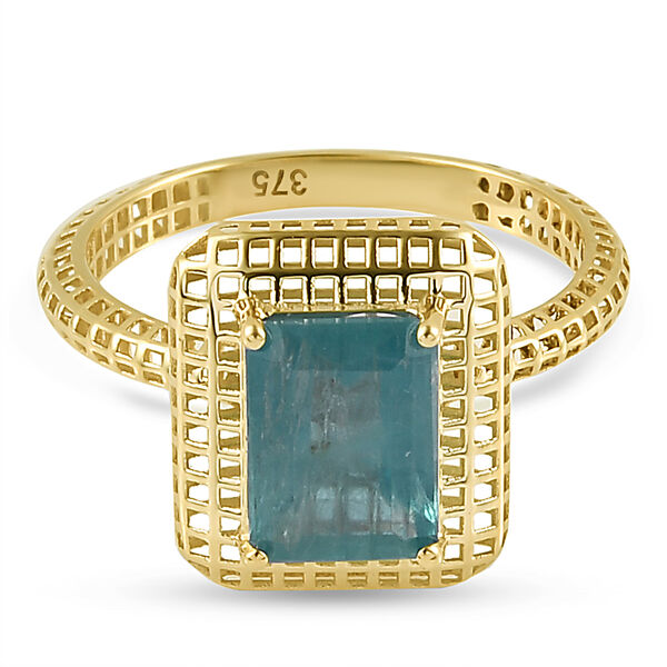 MIRAGE COLLEKTION Blaugr&uuml;ner Grandidierit Ring 375 Gelbgold