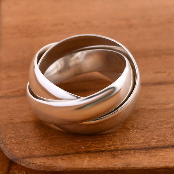Royal Bali Kollektion- Wickelring Trio in 925 Silber image number 6