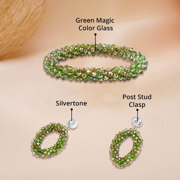Hellgr&uuml;nes Glasperlen-Schmuckset image number 4