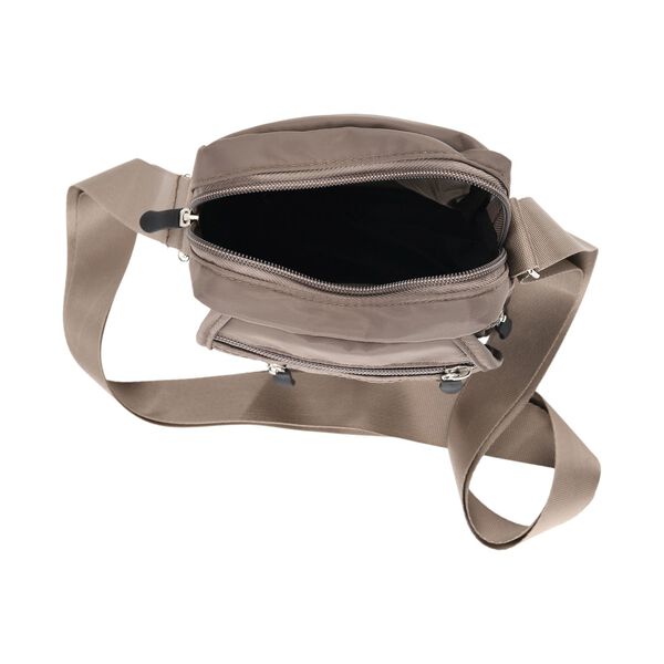 Umh&auml;ngetasche mit mehreren Rei&szlig;verschlussf&auml;chern und RFID-Schutz, 12,5x6x16cm, Grau image number 6