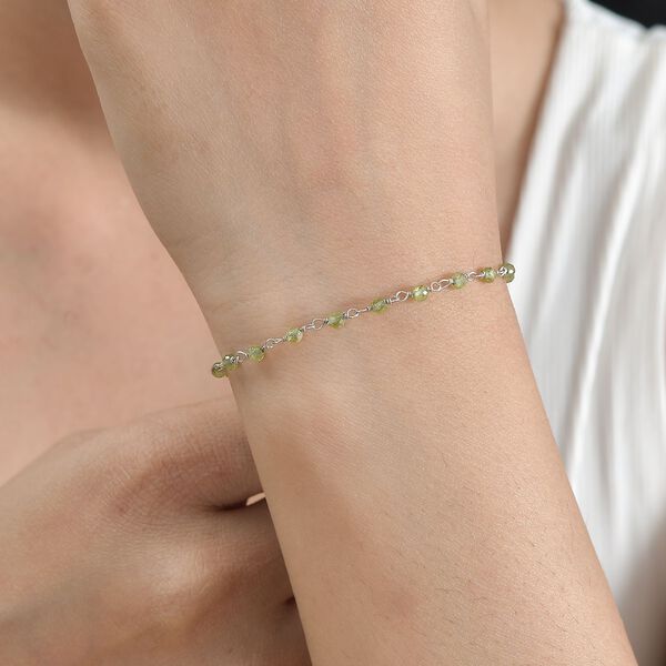 Peridot Armband ca. 19 cm 925 Silber rhodiniert ca. 6.00 ct image number 3