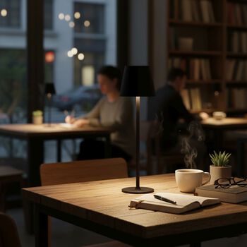 Wiederaufladbare, dimmbare Metall-Tischlampe, 11x38cm, Violett