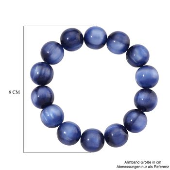 Simuliertes flexibles blaues Katzenauge Armband - 180 ct.