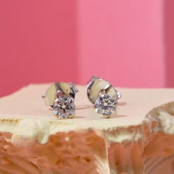 Moissanit Ohrringe 925 Silber rhodiniert ca. 0.25 ct