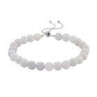 D'Joy Weiße Jade Armband ca. Flexibles cm 925 Silber rhodiniert ca. 90,00 ct.