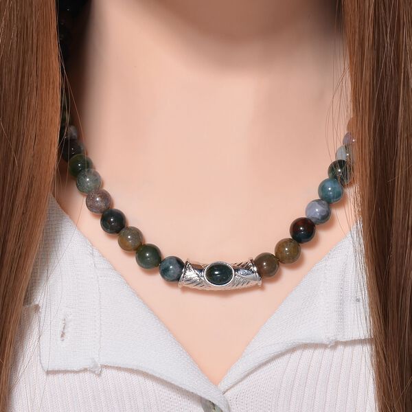 Indische Achat Halskette ca. 45 cm ca. 330.00 ct image number 2