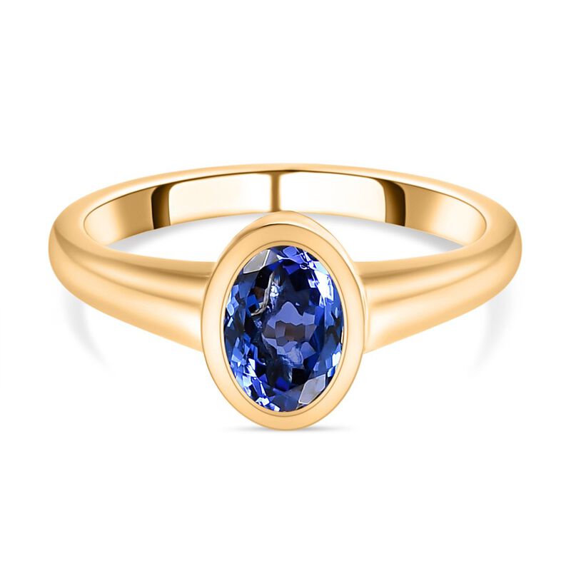 Premium Tansanit Ring, 585 Gold (Größe 19.00) ca. 1.23 ct image number 0