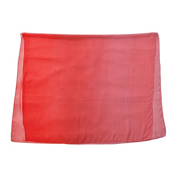 Rot PU Brusttasche und LA MAREY Ombre Chiffon Seiden Schal image number 15