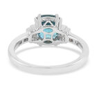 RHAPSODY AAAA Ratanakiri blauer Zirkon und Diamant-Ring, VS E-F, 950 Platin  ca. 3,65 ct image number 3