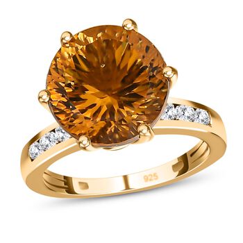 Citrin und Zirkon Ring - 7,59 ct.