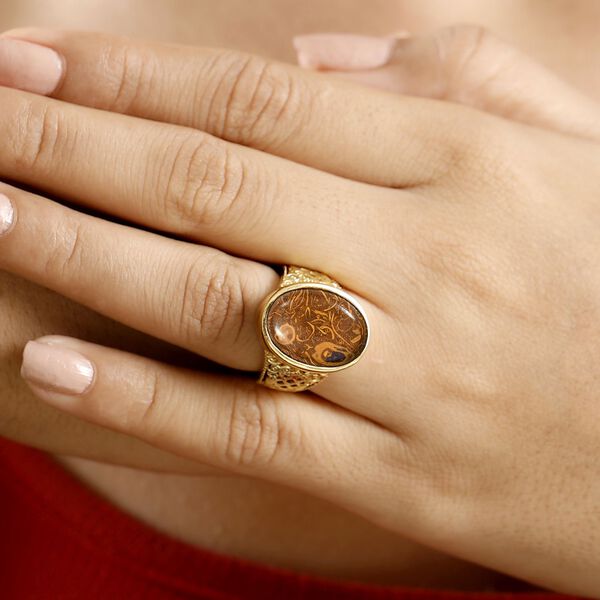 Skript Stein Ring Messing (Größe 16.00) ca. 10,46 ct image number 3