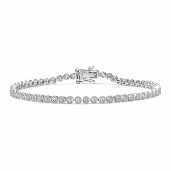 LUXURIANT DIAMOND - Lab Grown Diamant SI-GH SGL zertifiziert Armband ca. 19 cm 925 Silber rhodiniert ca. 2.00 ct
