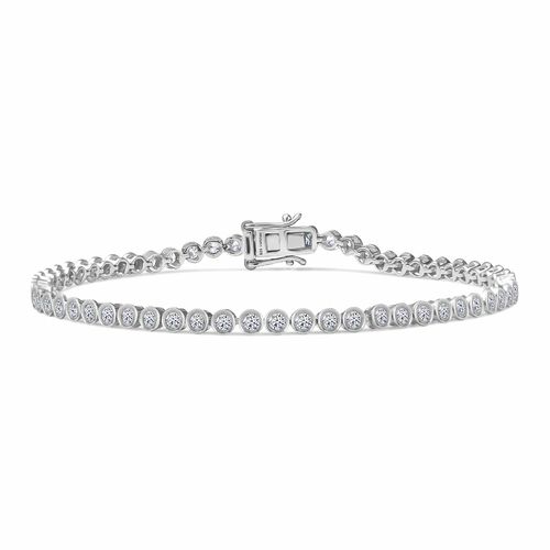 LUXURIANT DIAMOND - Lab Grown Diamant SI-GH SGL zertifiziert Armband ca. 19 cm 925 Silber rhodiniert ca. 2.00 ct image number 0