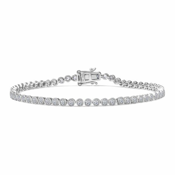 LUXURIANT DIAMOND - Lab Grown Diamant SI-GH SGL zertifiziert Armband ca. 19 cm 925 Silber rhodiniert ca. 2.00 ct