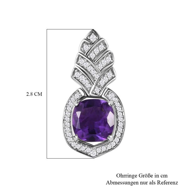 Afrikanische Amethyst und Zirkon-Ohrringe - 6,22 ct. image number 6