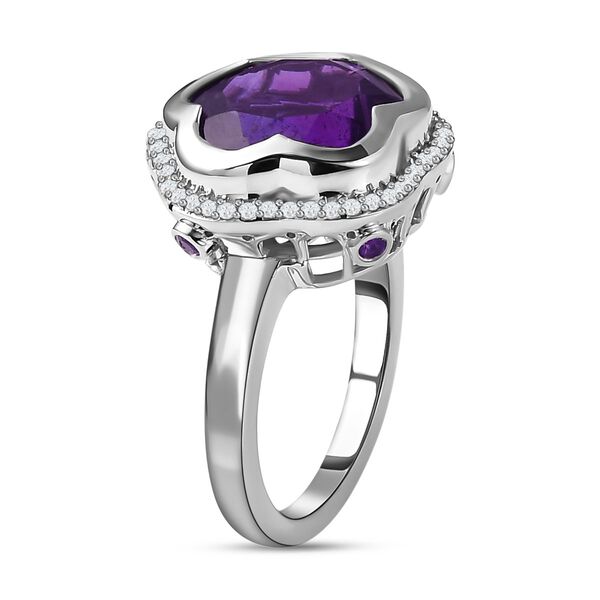 GP Italian Garden Kollektion - Lusaka Amethyst, Zirkon und Kanchanaburi blauer Saphir Ring - 7,16 ct. image number 5