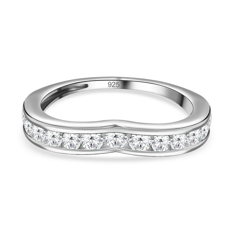 Weißer Zirkon Ring, 925 Silber (Größe 16.00) ca. 0.91 ct image number 0