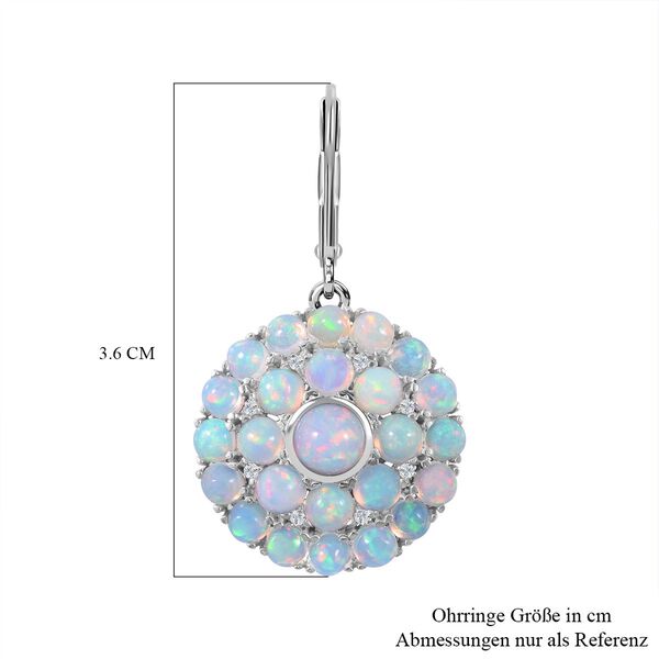 Natürliche, äthiopische Welo Opal Ohrringe, 925 Silber platiniert ca. 7.64 ct image number 5