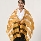 Modal-Seide-Schal, Streifendesign, 175x60 cm, Gold