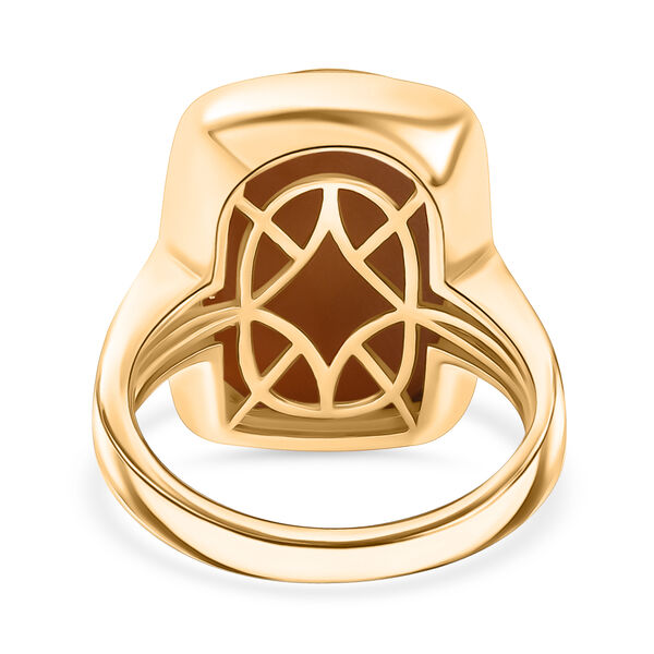 Oregon Karamell Opal Ring Messing (Größe 18.00) ca. 9,24 ct image number 6