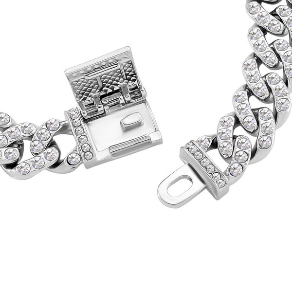 Wei&szlig;er Kristall Armband ca. 19 cm image number 5