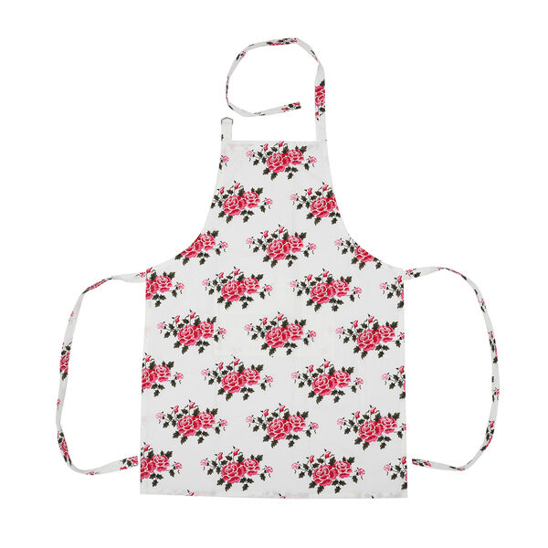 100% Baumwolle K&uuml;chen-Set, Sch&uuml;rze, Handschuh und Topflappen, Blumen, Rote Rosen, 3 teilig image number 4