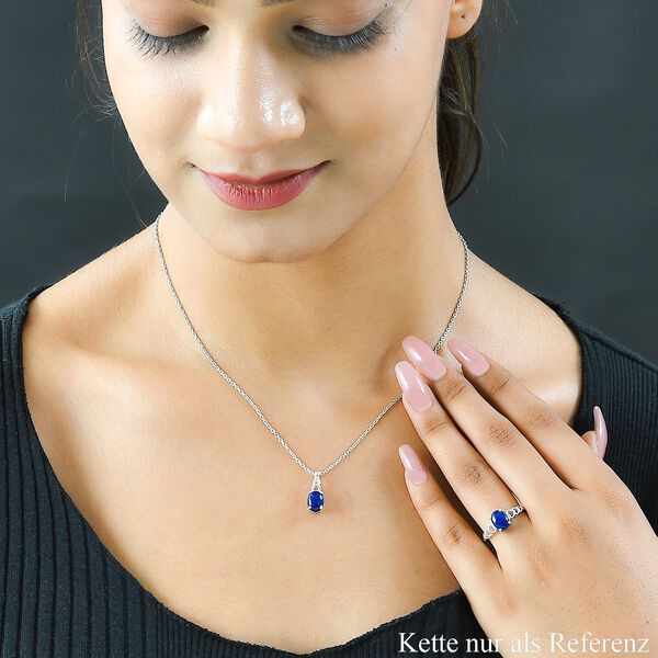 Lapislazuli Ring und Anhänger, 925 Silber ca. 2,90 ct image number 3