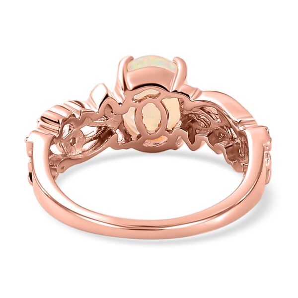 Nat&uuml;rlicher, &auml;thiopischer Welo Opal und rosa Diamant-Ring - 1,44 ct. image number 6