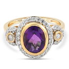 Afrikanischer Amethyst und Zirkon-Ring - 2,24 ct. image number 0
