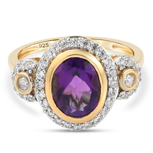Afrikanischer Amethyst und Zirkon-Ring - 2,24 ct. image number 0