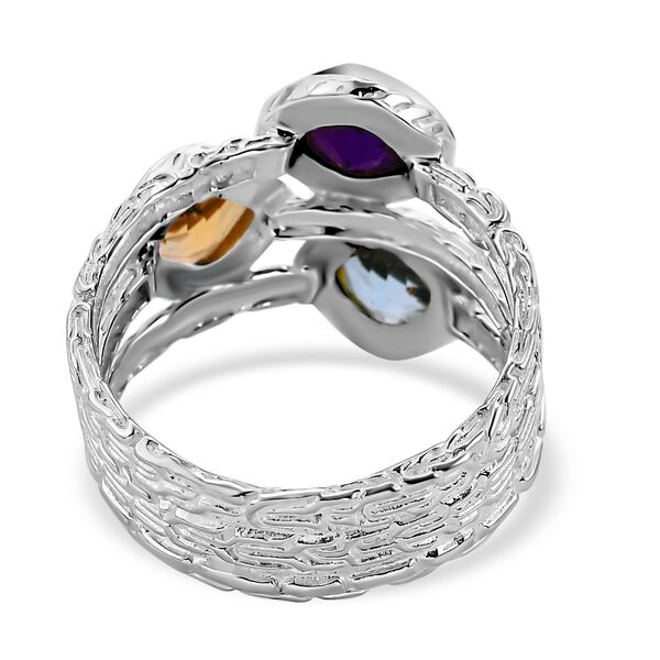 Afrikanischer Amethyst, Citrin und himmelblauer Topas-Ring - 4,72 ct. image number 4