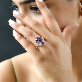 Rose De France Amethyst und Zirkon-Ring - 9,21 ct.