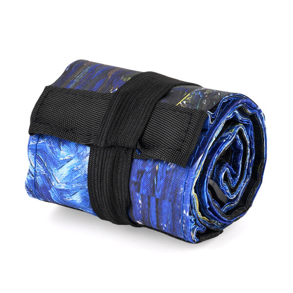 Faltbare Einkaufstasche mit Rei&szlig;verschlussfach 50 x 70 cm Blau Himmelmotiv image number 6