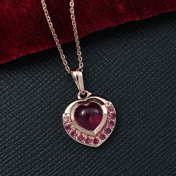 AAA Afrikanischer Rubin Anh&auml;nger mit 50cm Kette - 2,87 ct.