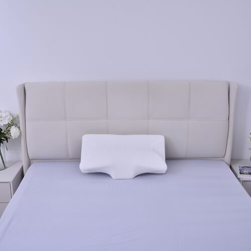 Orthopädisches Kissen aus Memory Foam, Größe 61x12x35 cm, Weiß image number 1
