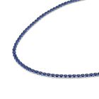 Blaue Zirkonia Halskette, ca. 38 cm, Edelstahl ca. 45.00 ct image number 2