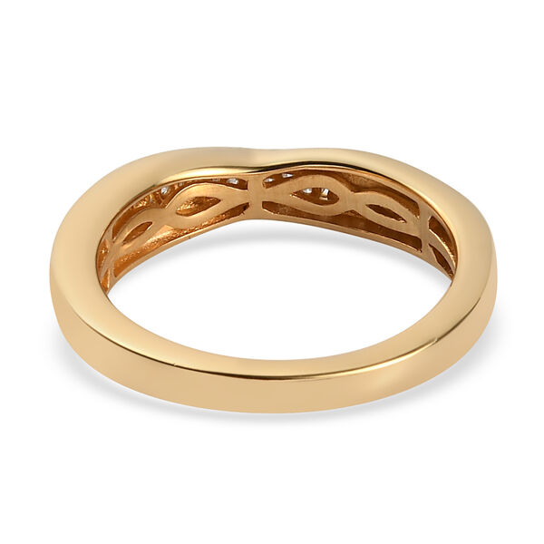 Wei&szlig;er Diamant P Ring 925 Silber Vermeil YG ca. 0,25 ct. image number 6