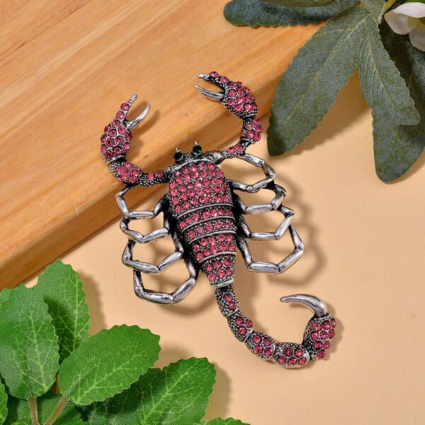 Neongr&uuml;ner Kristall, Rosa Kristall Brosche Antik-silber-Plattierung image number 1