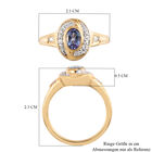 Tansanit und Zirkon-Ring, 925 Silber vergoldet  ca. 0,68 ct image number 6